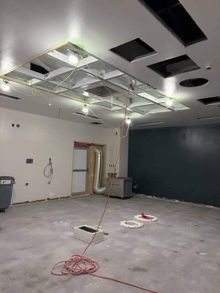 Good Samaritan Hospital Cath Lab renovation, lead-lined wall detail